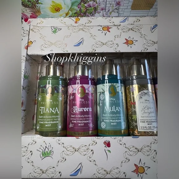 NIB B&BW Disney Princess 7 piece Fragrance Sampler 2.5 oz each - Picture 4 of 7